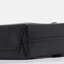 Pre Owned Balenciaga Black Leather Phone Holder Crossbody Bag