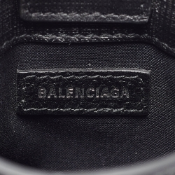 Pre Owned Balenciaga Black Leather Phone Holder Crossbody Bag