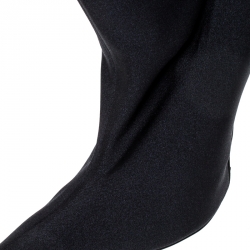 Pre Owned حذاء بوت فوق الركبه بالنسياغا مقدمة مدببة نايلون أسود مقاس 37