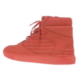 مملوكة مسبقًا حذاء بالنسيياغا أحمر مخرم عنق مرتفع رياضي مقاس 45