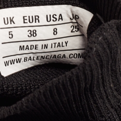 Pre Owned Balenciaga Black Knit Fabric Speed Trainer Sneakers Size 38