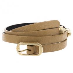 Balenciaga Beige Leather Arena Studded Belt 95CM