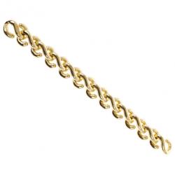 Pre Owned Balenciaga Gold Tone Large S-Chain Bracelet 24CM