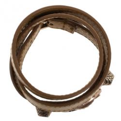 Pre Owned Balenciaga Arena Giant Gold Double Tour Bracelet M