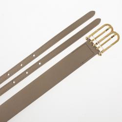 مملوكة مسبقًا Balenciaga Beige Leather B Buckle Belt 84 CM