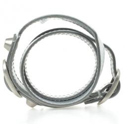 Pre Owned Balenciaga Giant Gold Bracelet Triple Tour Gris Glacé