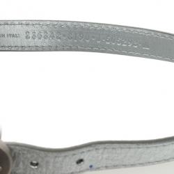 Pre Owned Balenciaga Giant Gold Bracelet Triple Tour Gris Glacé