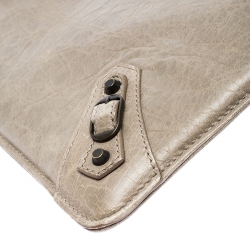 Pre Owned Balenciaga Dark Beige Leather iPad Cover