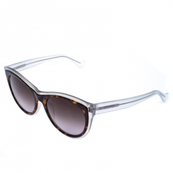 Pre Owned Balenciaga White/Brown BA 65 58B Cateye Sunglasses