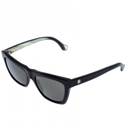 Pre Owned Balenciaga Black Caviar Embossed BA 57 Wayferer Sunglasses
