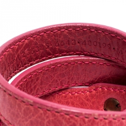 Balenciaga Arena Pink Leather Giant Triple Tour Bracelet M