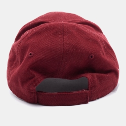 Pre Owned Balenciaga Burgundy Cotton Baseball Cap L