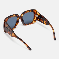 Pre Owned Balenciaga Tortoise Brown BB0119S Square Sunglasses