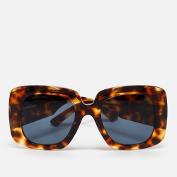 Pre Owned Balenciaga Tortoise Brown BB0119S Square Sunglasses