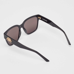 Pre Owned Balenciaga Black BB0056S Square Sunglasses