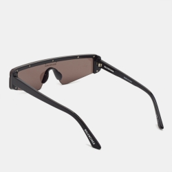 Balenciaga Black/White BB0003S Shield Sunglasses