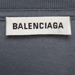 مملوكة مسبقًا Balenciaga Grey Logo Print Cotton T-Shirt M