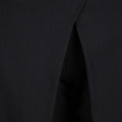 Pre Owned Balenciaga Black Stretch Crepe Pleat Front Tapered Suspender Trousers M