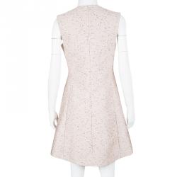 Pre Owned Balenciaga Textured Pale Pink Buckle Detail Sleeveless Dress Coat S