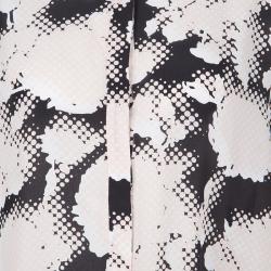 Pre Owned Balenciaga Multicolor Animal Printed Silk Oversized Blouse M