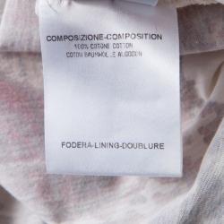 Pre Owned Balenciaga Cream Logo Print Jersey Camisole M