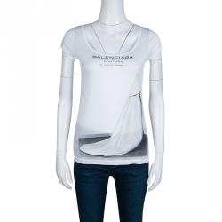 Pre Owned Balenciaga White 1960s Bride Print T-Shirt S