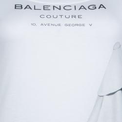 Pre Owned Balenciaga White 1960s Bride Print T-Shirt S