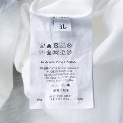 Pre Owned Balenciaga White 1960s Bride Print T-Shirt S