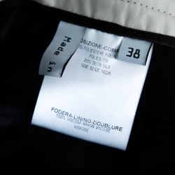 Pre Owned Balenciaga Black Paper Bag Waist Pleat Front Shorts M