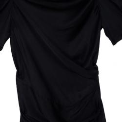 مملوكة مسبقًا Balenciaga Black Satin Dress S