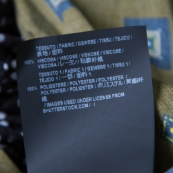 مملوكة مسبقًا فستان بالنسياغا طبقات مطبوع متعدد الألوان M