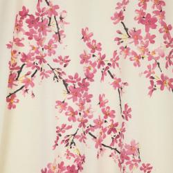 مملوكة مسبقًا Balenciaga Crème Cherry Blossom Printed Sleeveless Top M