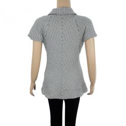 Pre Owned Balenciaga Monochrome Tie Top M