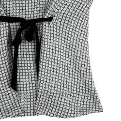 Pre Owned Balenciaga Monochrome Tie Top M