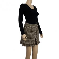 Pre Owned Balenciaga Tweed A-Line Skirt S