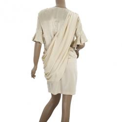 مملوكة مسبقًا Balenciaga Silk Side Draped Dress S