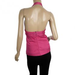 Balenciaga Halterneck Fuschia Top S