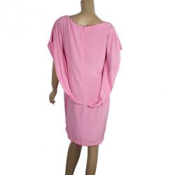 Pre Owned Balenciaga Dolman Sleeve Silk Shift Dress S