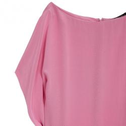 Pre Owned Balenciaga Dolman Sleeve Silk Shift Dress S