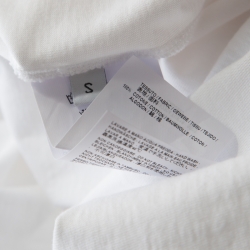 Pre Owned Balenciaga White Logo Print Cotton Jersey Oversized Cocoon T-Shirt S