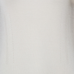 مملوكة مسبقًا فستان بالنسياغا نمط جاكار هندسي واسع متوسط حرير كريمي M