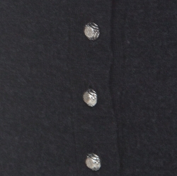 Pre Owned Balenciaga Charcoal Grey Wool Ruched Sleeve Detail Buttoned Cardigan M