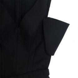 Pre Owned Balenciaga Peplum Laser Cut Dress S