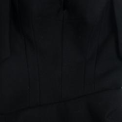 Pre Owned Balenciaga Peplum Laser Cut Dress S