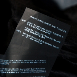 Pre Owned Balenciaga Grey Leather Quilted Detail  Zip Front Jacket M