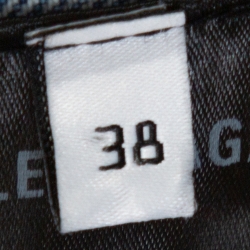 مملوكة مسبقًا Balenciaga Blue Denim Logo Print Oversized Jacket M 