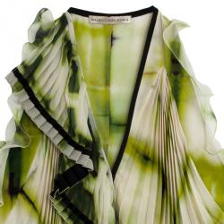 Pre Owned Balenciaga Frill Chiffon Blouse M