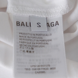 Balenciaga White BB Mode Print Cotton Oversized T-Shirt S