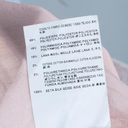 Pre Owned Balenciaga Drop Waist Mixed Fabric Dress Coat S