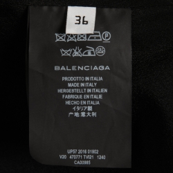 Pre Owned Balenciaga Grey Striped Wool Skirt Inset Single Breasted Blazer S